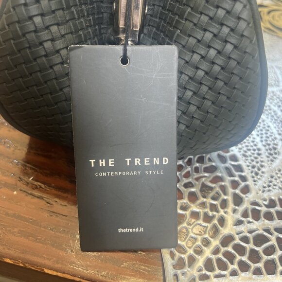 The Trend Genuine Leather Gray Black Doctor Style Crossbody Handbag - Picture 3 of 9